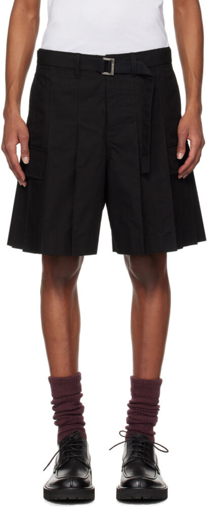 sacai Black Ripstop Shorts Cover