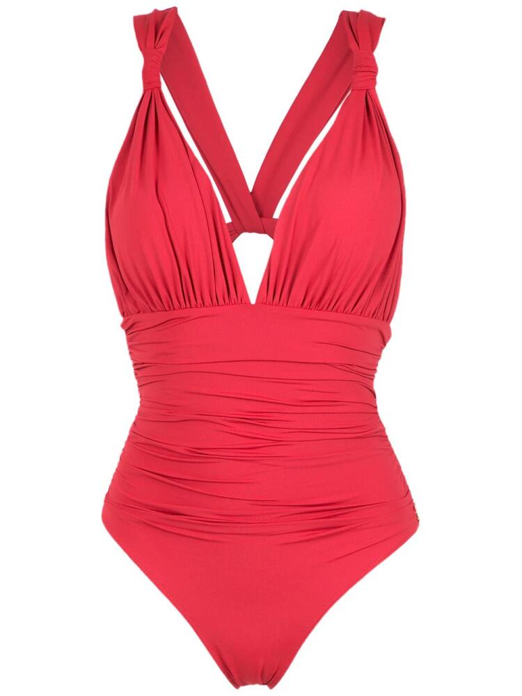 Brigitte cut out swimsuit - Red Cover