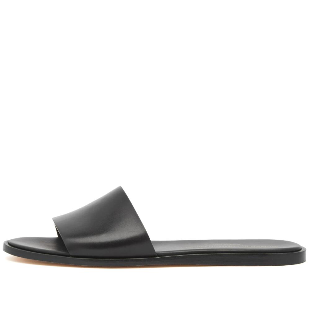 Woman by Common Projects Women's Leather Slides in Black Cover