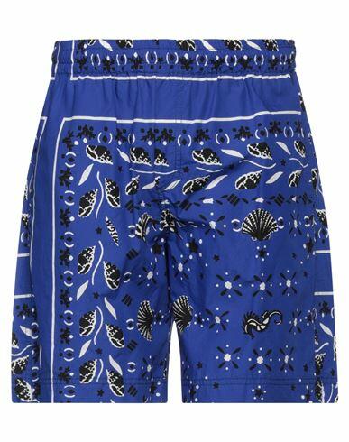 Msgm Man Shorts & Bermuda Shorts Blue Cotton Cover