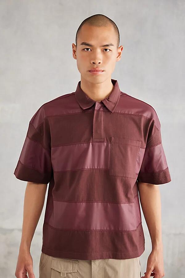 Standard Cloth Striped Rugby Shirt Top in Brown Cover