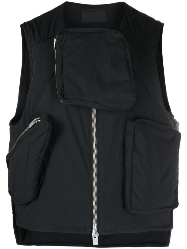 HELIOT EMIL Pooled multi-pocket gilet - Black Cover