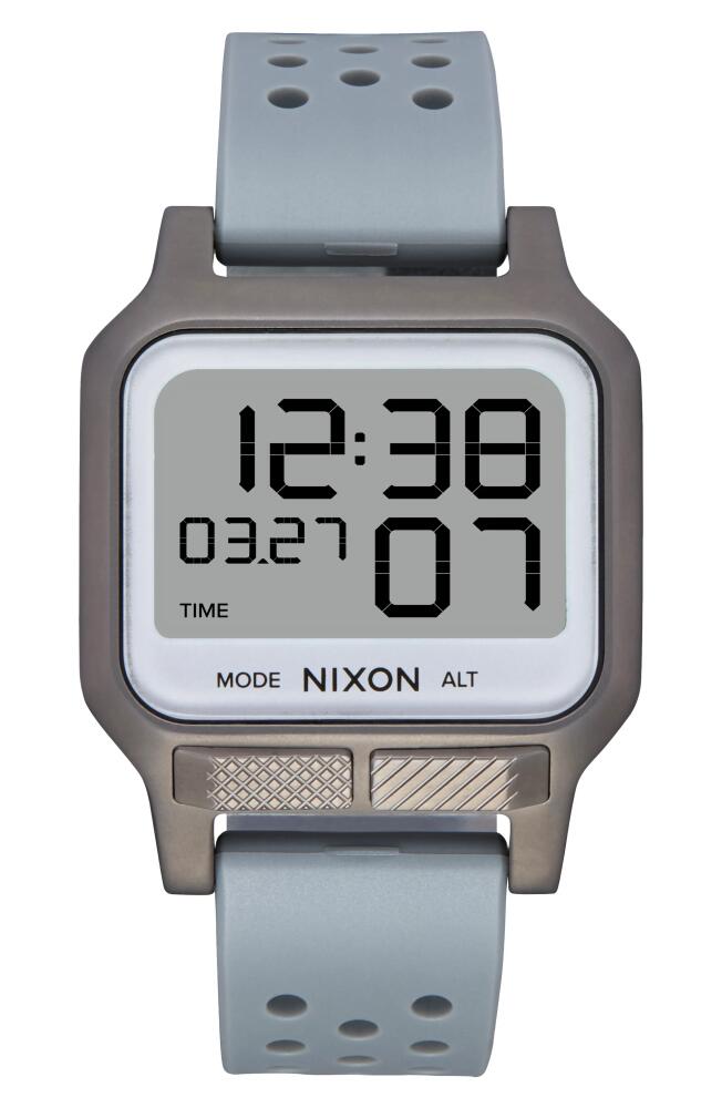 Nixon Heat Digital Rubber Strap Watch in Gunmetal Positive Cover