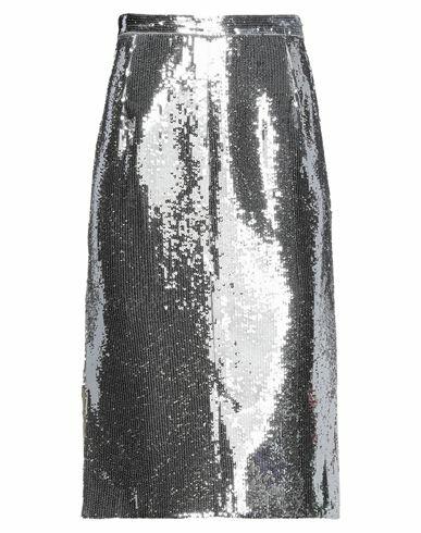 N°21 Woman Midi skirt Silver Polyester Cover