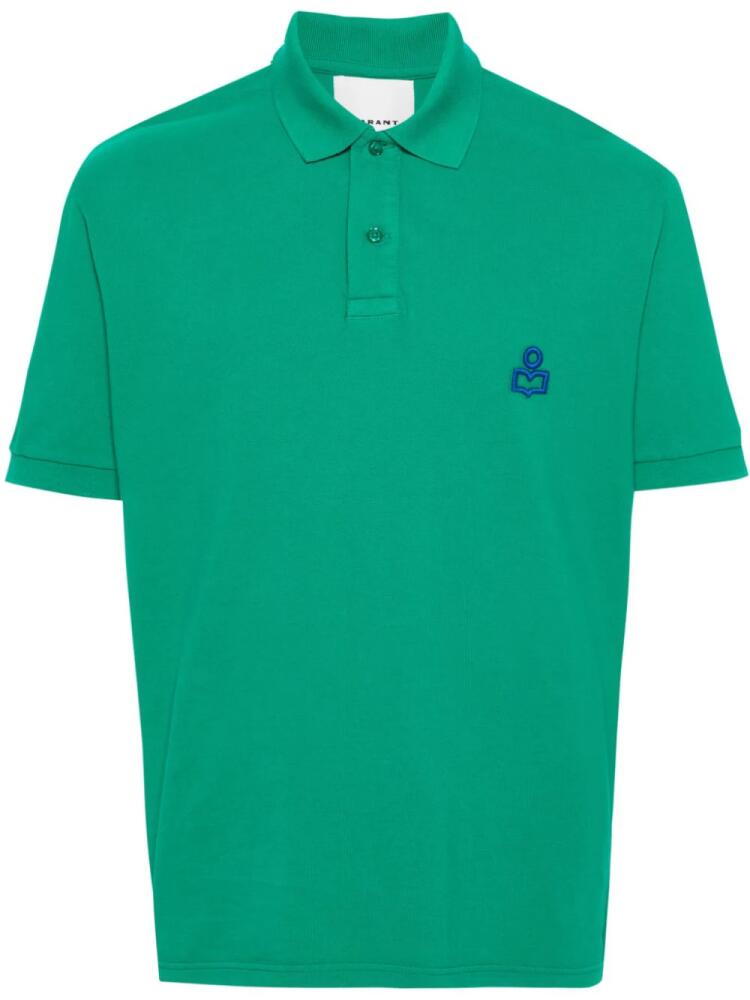 MARANT Afko cotton polo shirt - Green Cover