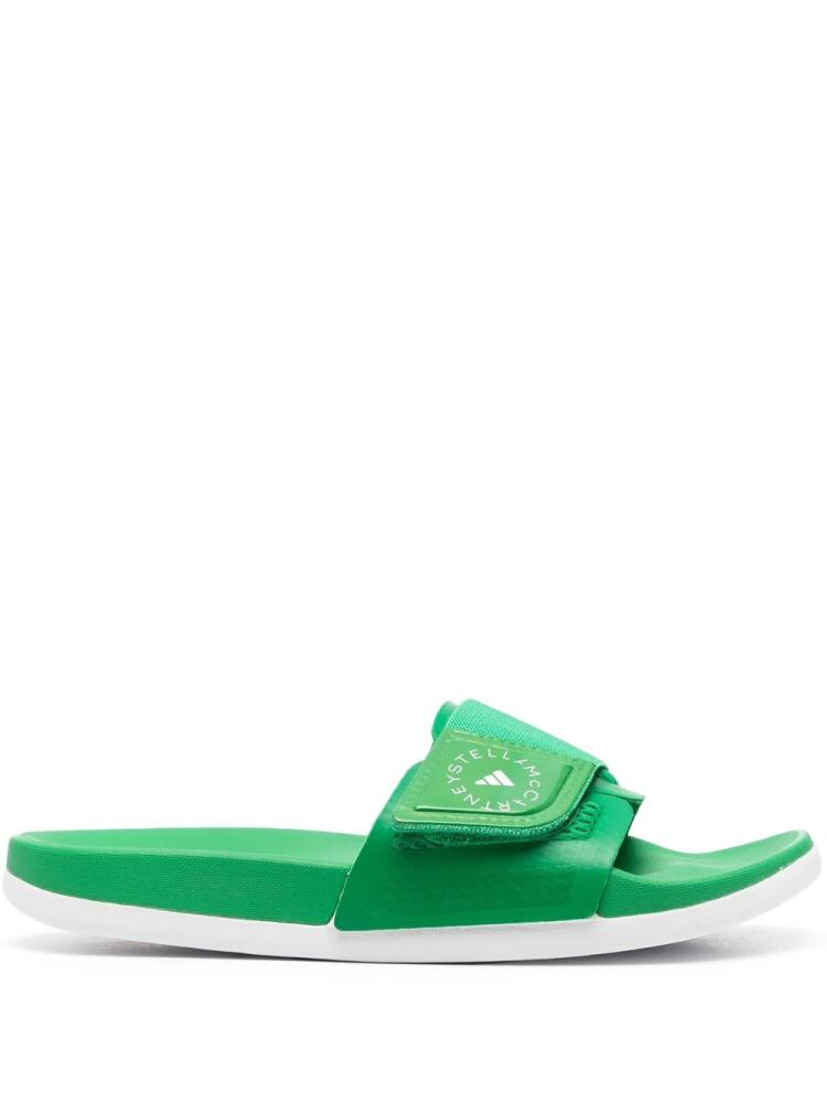 adidas by Stella McCartney touch-strap slides - Green Cover