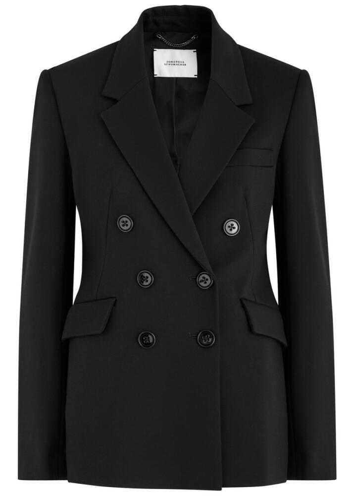 Dorothee Schumacher Emotional Essence Stretch-jersey Blazer - Black Cover