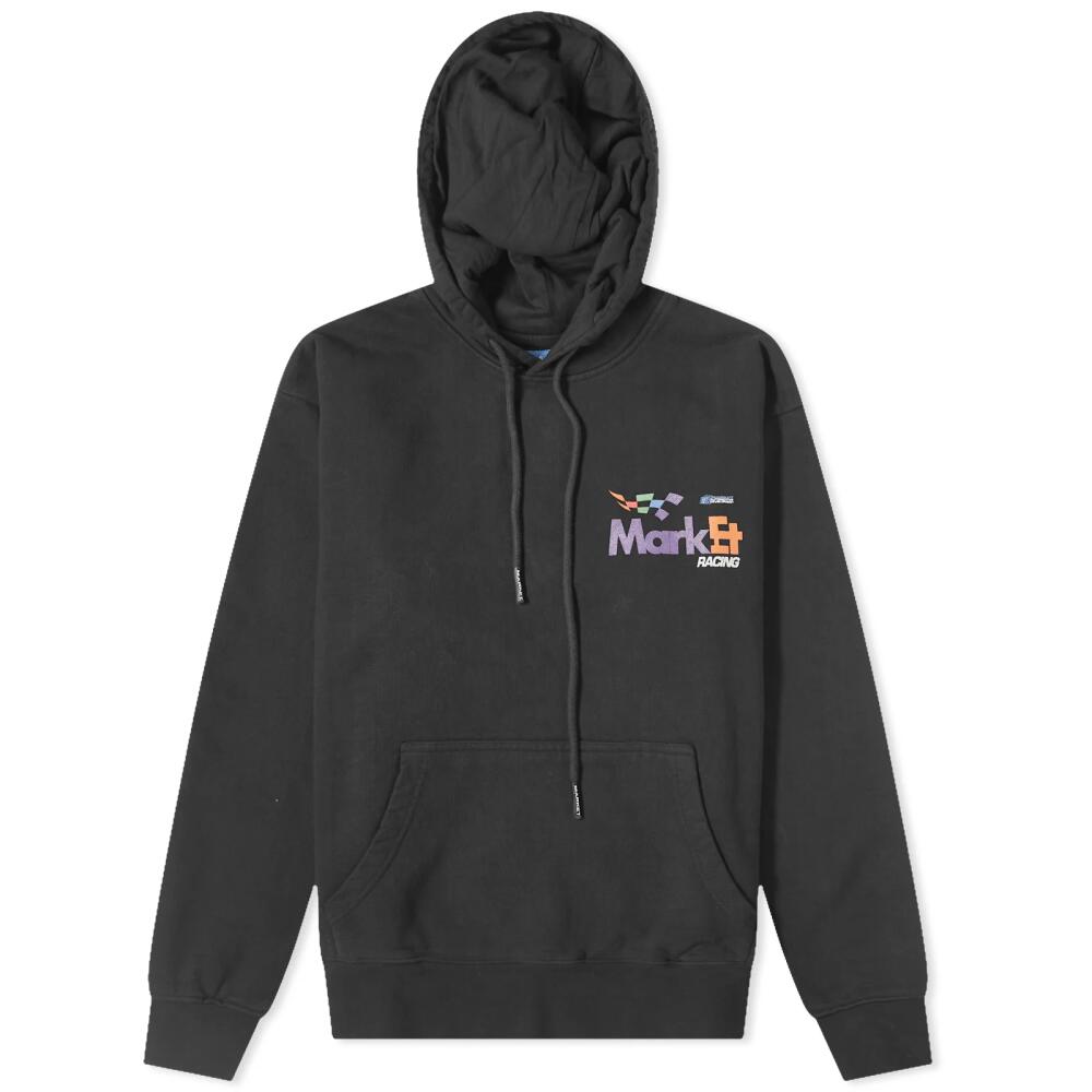 MARKET Men's Express Racing Pullover Hoodie in Washed Black Cover