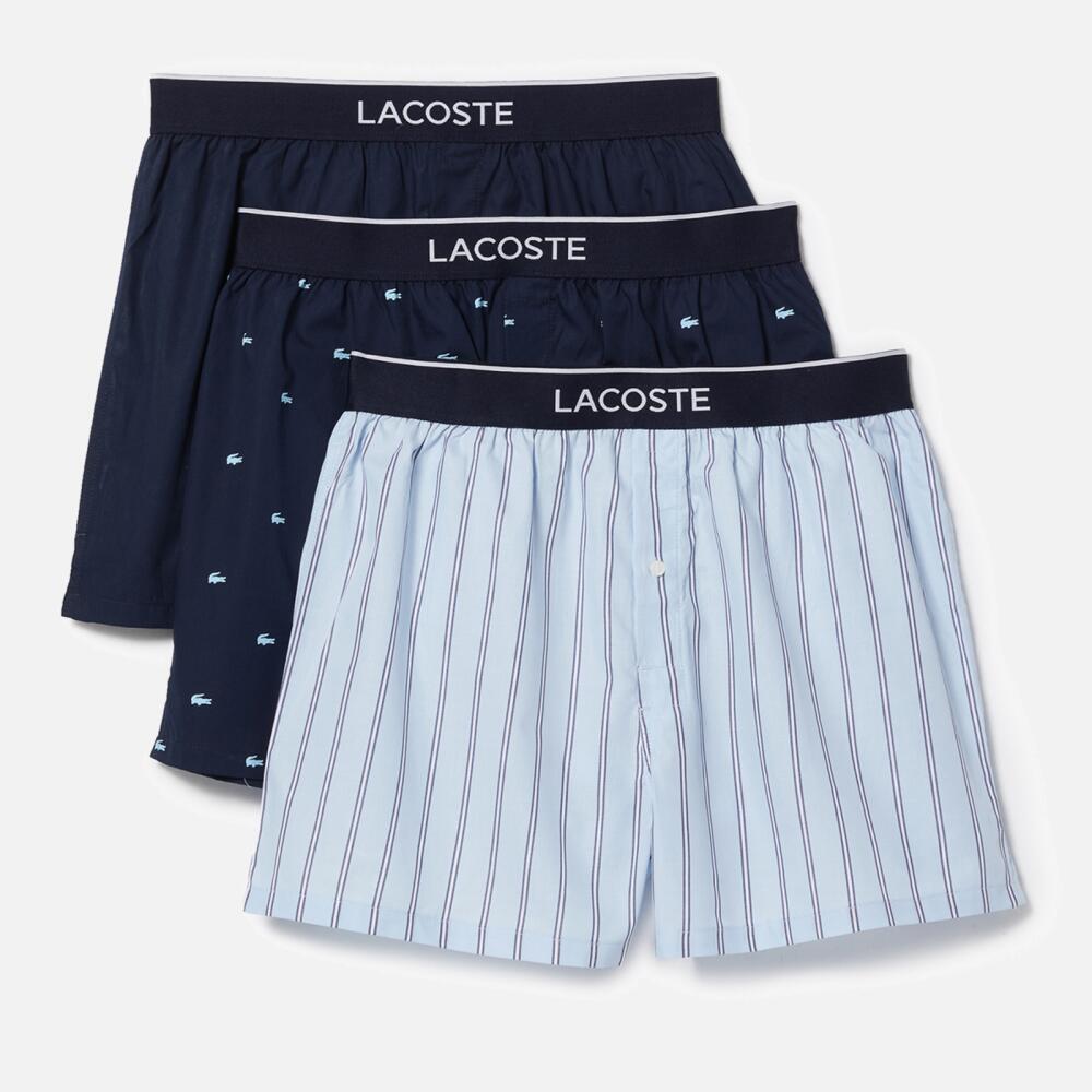 Lacoste 3 Pack Woven Cotton Boxer Shorts Cover