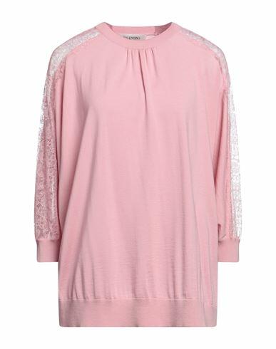 Valentino Garavani Woman Sweater Pink Virgin Wool, Polyamide, Modal Cover