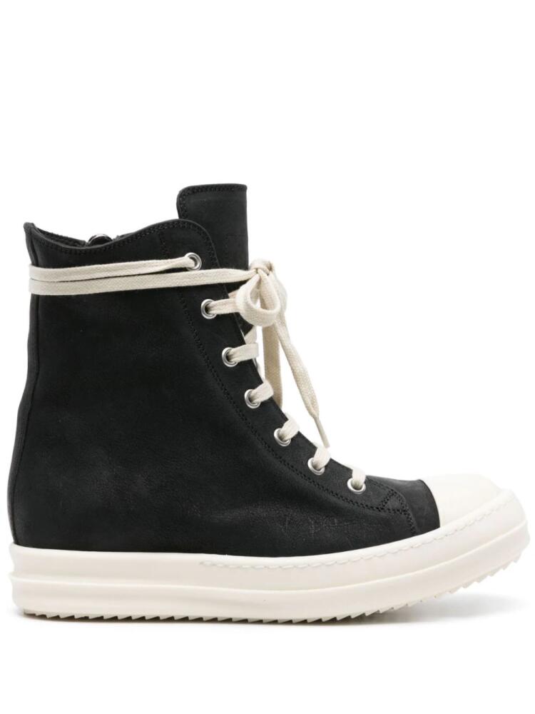 Rick Owens Lido leather hi-top sneakers - Black Cover