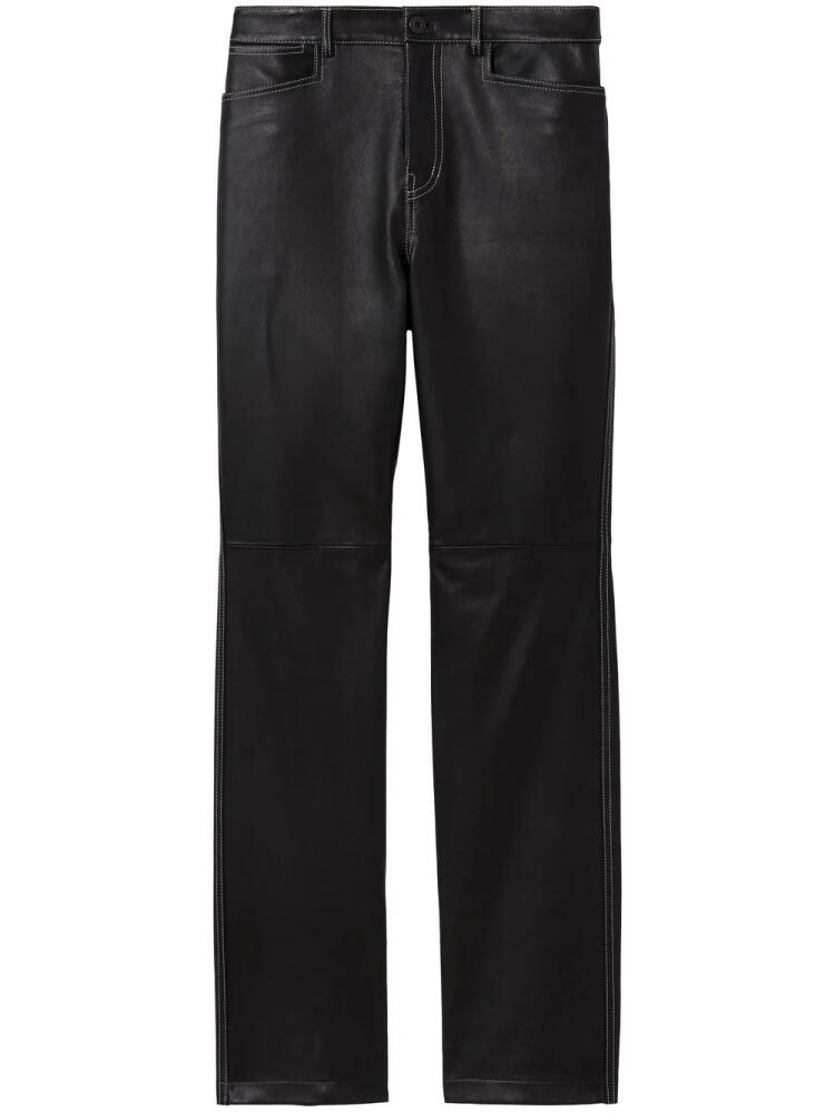 Proenza Schouler White Label straight leather trousers - Black Cover