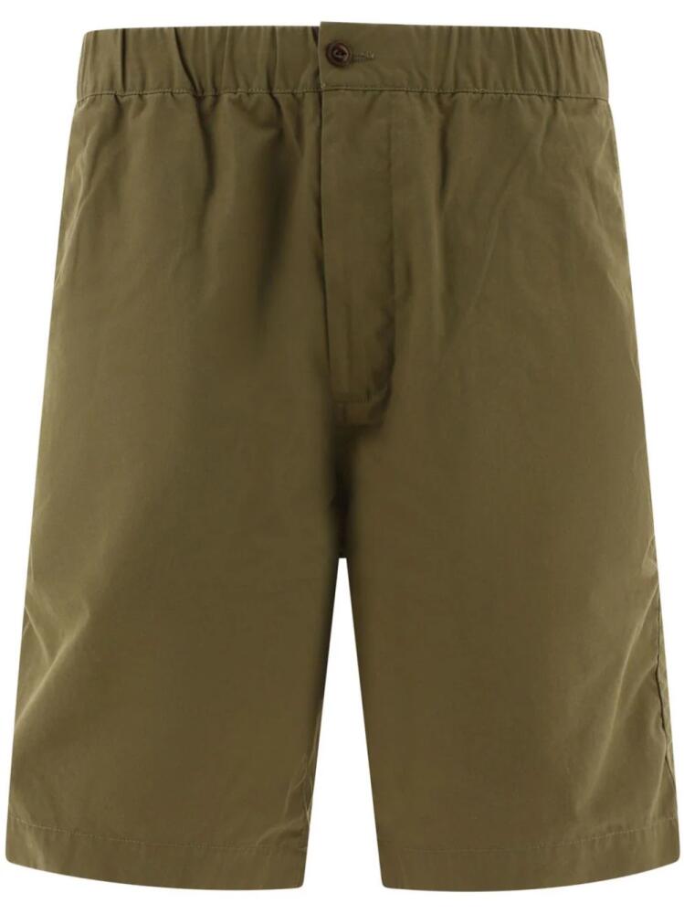 Nanamica elasticated waistband cotton shorts - Green Cover