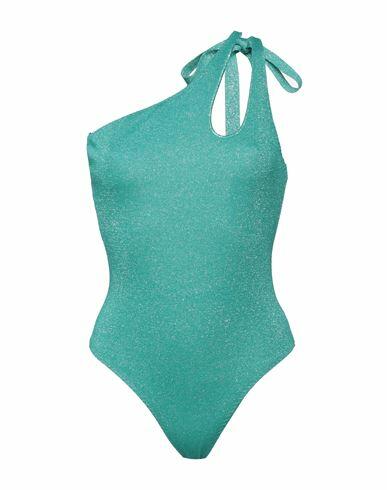 Circus Hotel Woman One-piece swimsuit Turquoise Viscose, Polyester, Polyamide, Elastane Cover