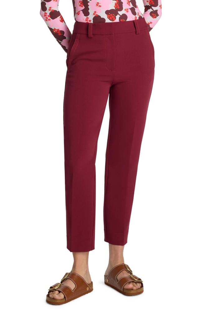 St. John Collection Stretch Cady Ankle Slim Pants in Raspberry Cover