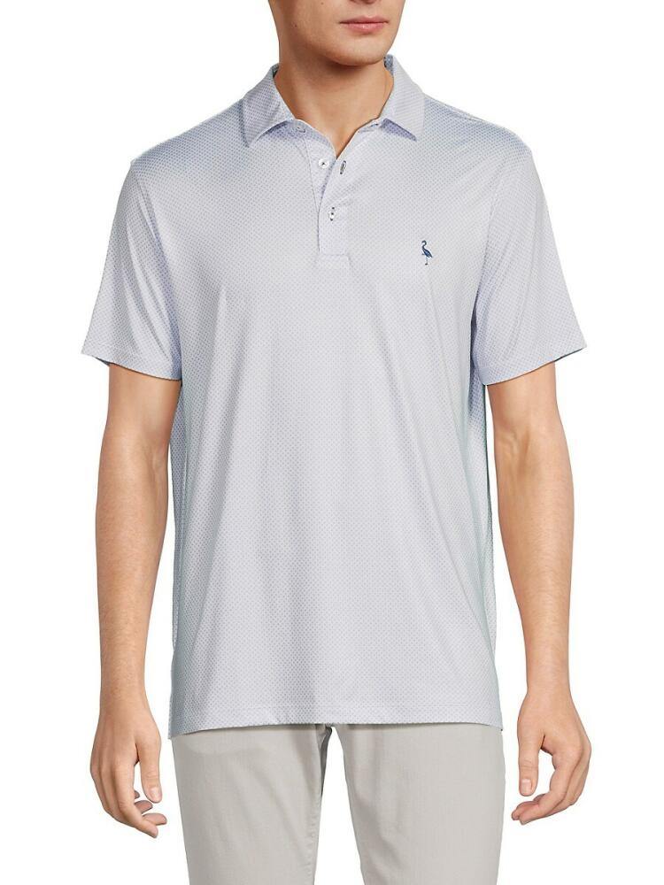 TailorByrd Men's Pin Dot Performance Polo - Blue Cover