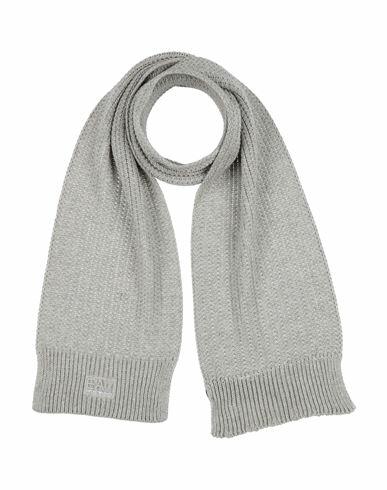 Ea7 Man Scarf Light grey Cotton, Wool Cover