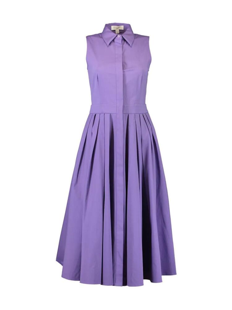 Michael Kors pleated poplin shirtdress - Purple Cover