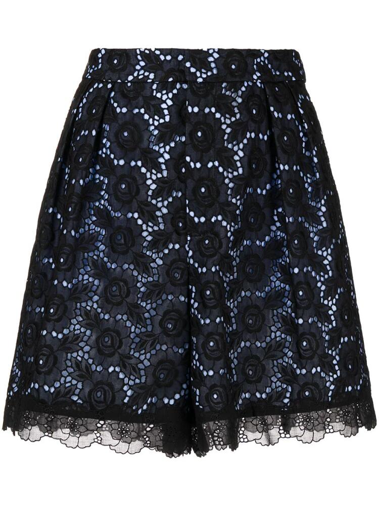 Dice Kayek floral-lace mini skirt - Blue Cover