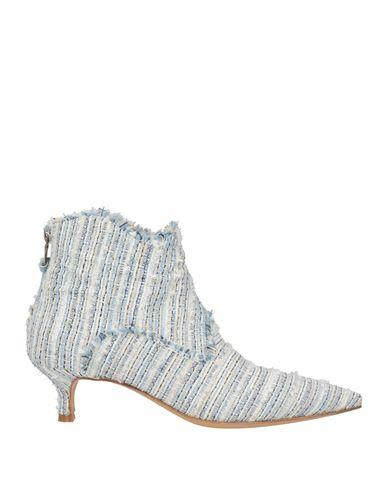 Mara Bini Woman Ankle boots Sky blue Textile fibers Cover