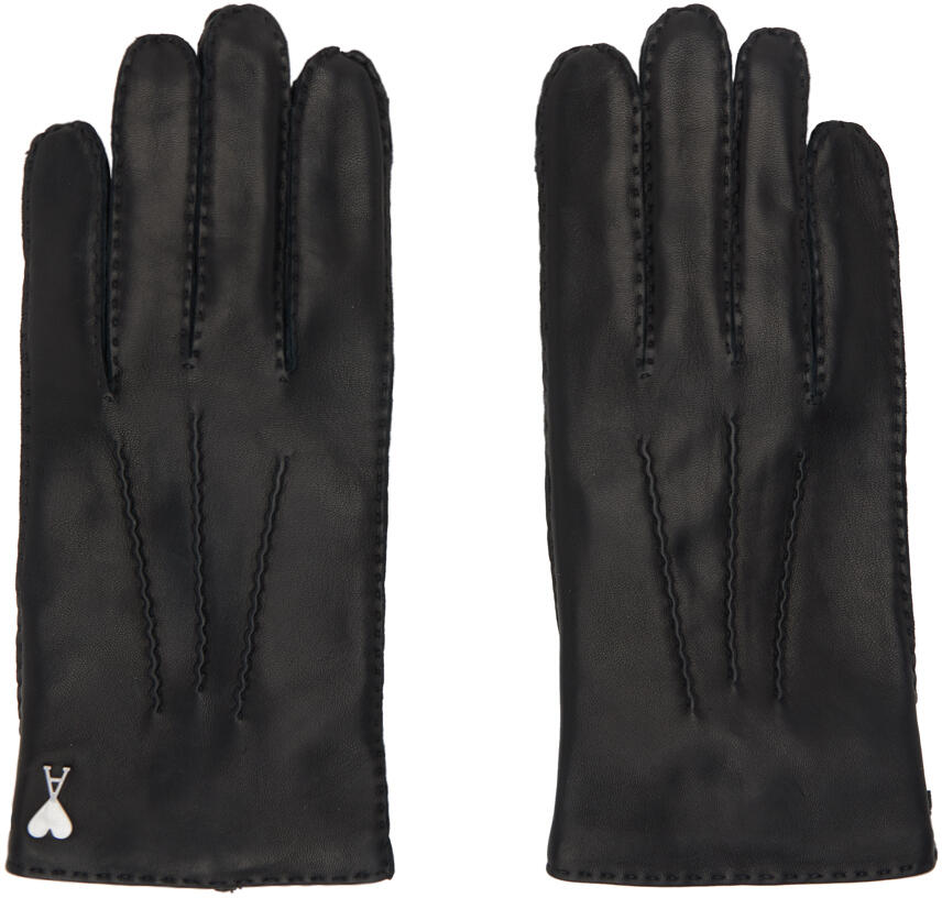 AMI Paris Black Hardware Gloves Cover