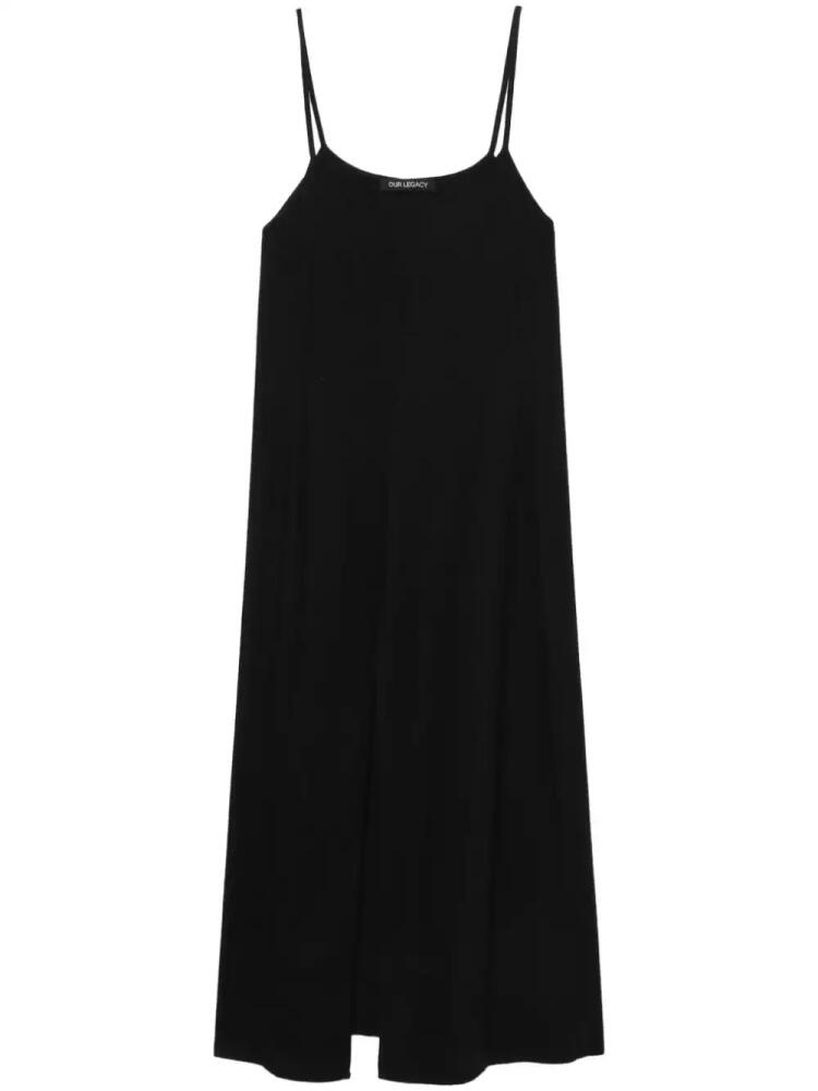 OUR LEGACY scoop-neck silk dress - Black Cover