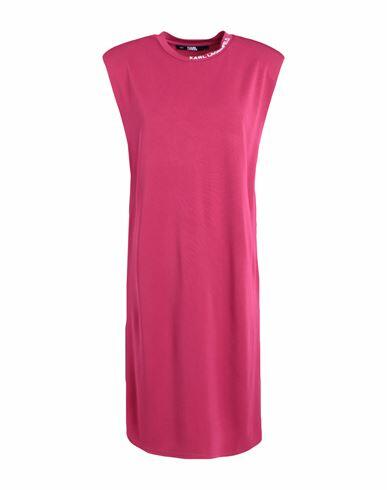 Karl Lagerfeld Woman Mini dress Fuchsia Viscose, Polyester, Elastane Cover