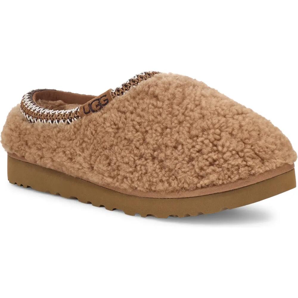 UGG(r) Tasman Maxi Curly Genuine Shearling Slipper in Chestnut Cover