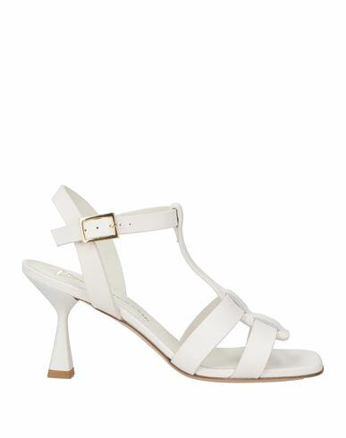 Giampaolo Viozzi Woman Sandals White Leather Cover