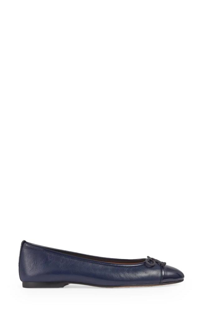 LK Bennett Kara Cap Toe Flat in Navy Cover