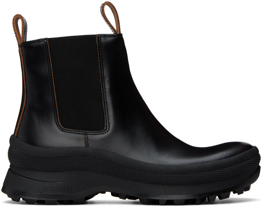 Jil Sander Black Leather Chelsea Boots Cover