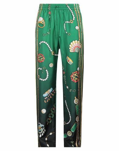 Casablanca Man Pants Green Silk Cover