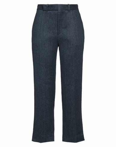 Chloé Woman Pants Slate blue Linen Cover