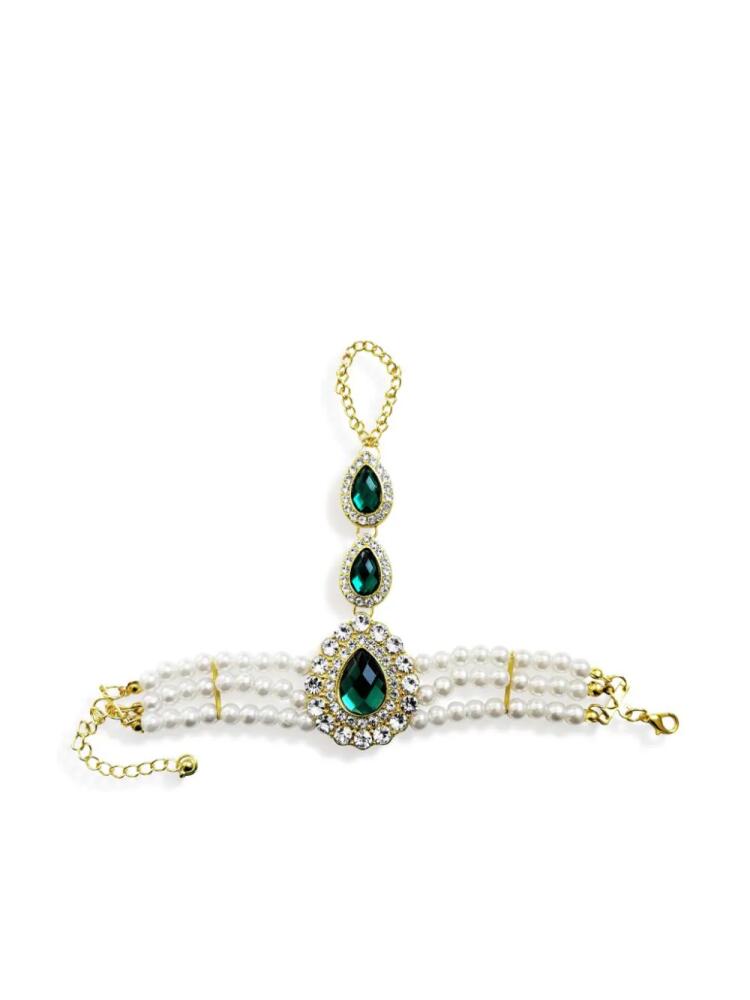 Hzmer Jewelry crystal-embellished bracelet - Green Cover