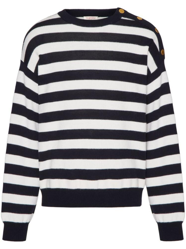 Valentino Garavani striped crew-neck jumper - Black Cover