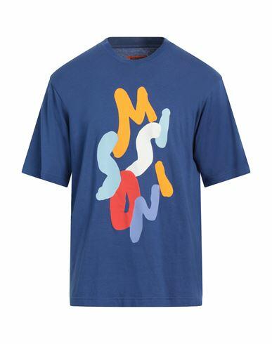 Missoni Man T-shirt Navy blue Cotton Cover