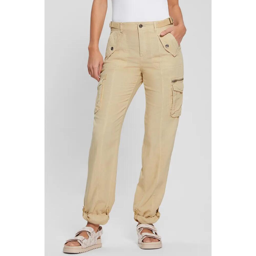 GUESS Nessi Cargo Pants in Beige Cover