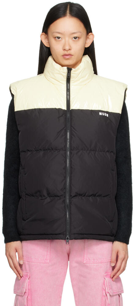 MSGM Black Zip Vest Cover