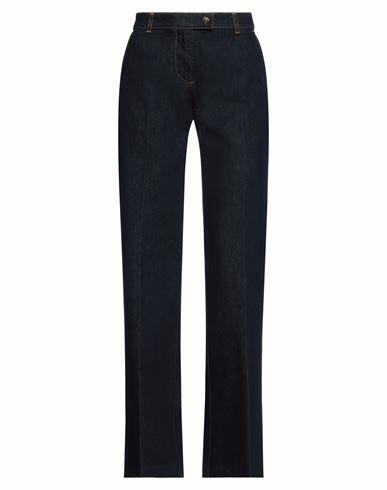 Palm Angels Woman Jeans Blue Cotton, Metal Cover