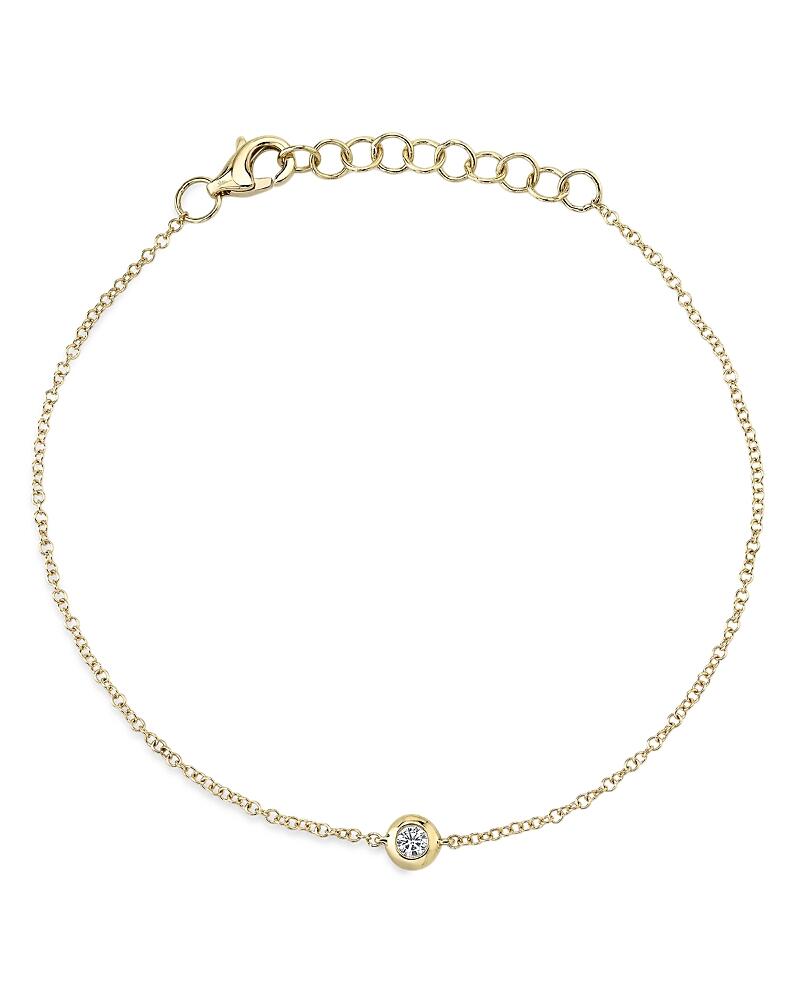 Moon & Meadow 14K Yellow Gold Diamond Bezel Chain Bracelet - Exclusive Cover