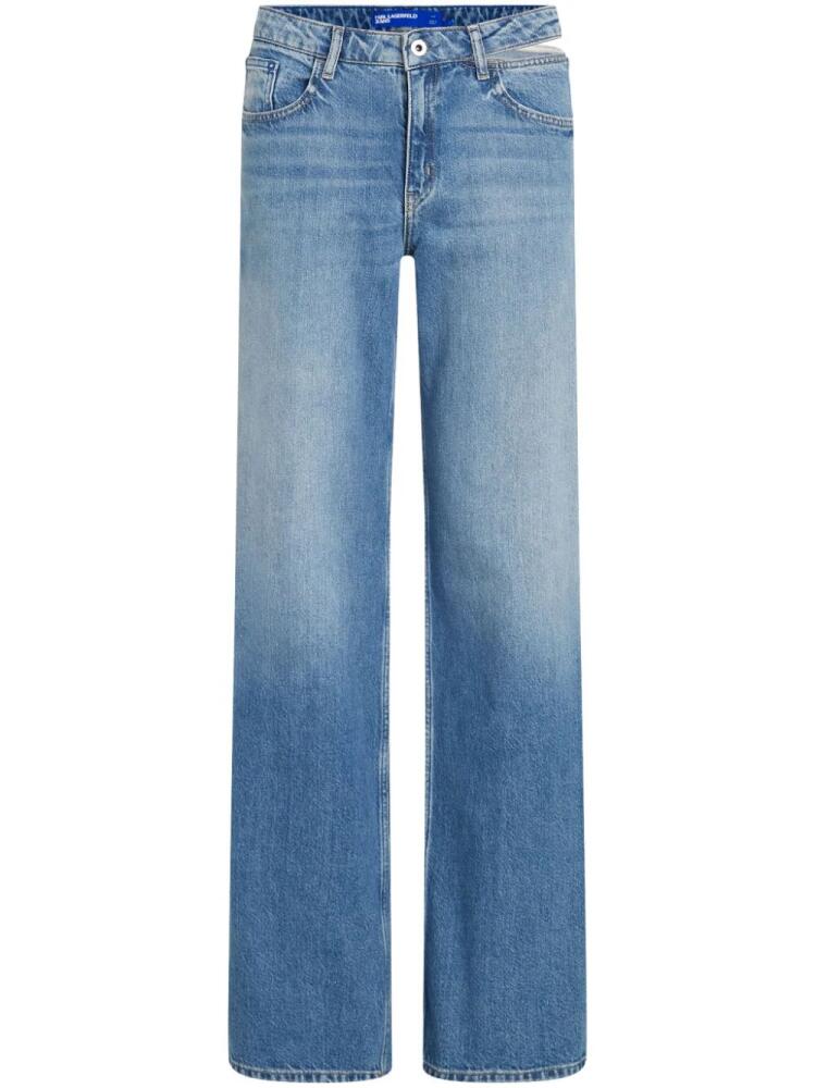 Karl Lagerfeld Jeans cut-out wide-leg jeans - Blue Cover