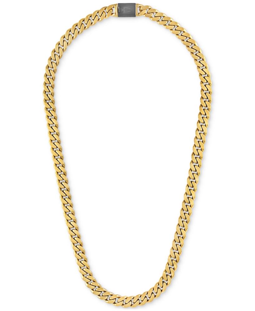 Bulova Men's Classic Curb Chain 24" Necklace in Gold-Plated Stainless Steel - Na Cover