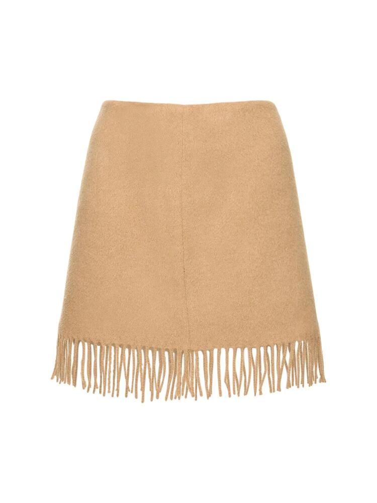 THE GARMENT Bruxelles Fringed Wool Mini Skirt Cover