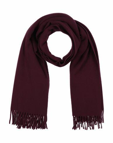 Maison Kitsuné Man Scarf Burgundy Virgin Wool Cover