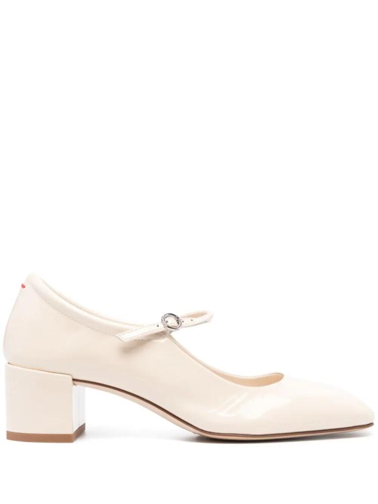 Aeyde Aline 45mm leather pumps - Neutrals Cover