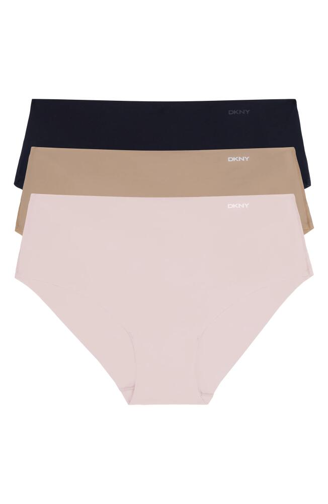 DKNY Litewear Cut Anywhere Assorted 3-Pack Hipster Briefs in Black/Glow/Pink Cover