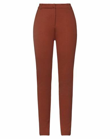 Emma & Gaia Woman Pants Brown Viscose, Polyamide, Elastane Cover