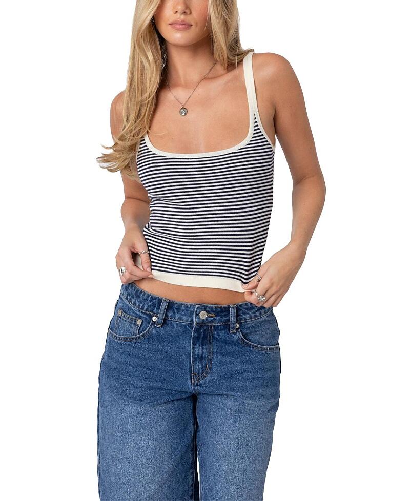 Edikted Saylor Striped Knit Tank Top Cover