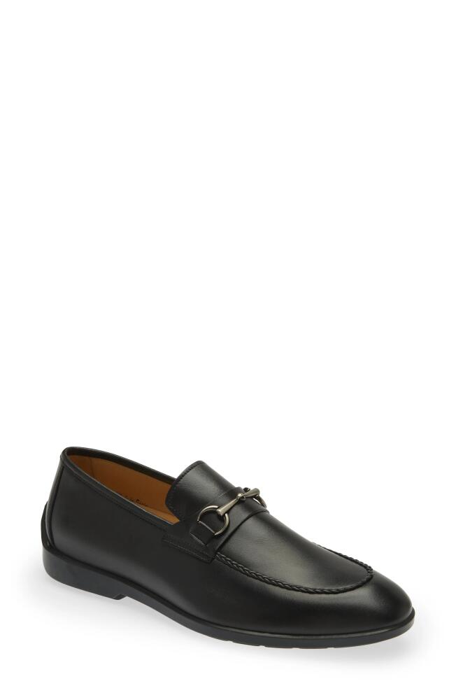 Mezlan Leather Bit Loafer in Black Cover