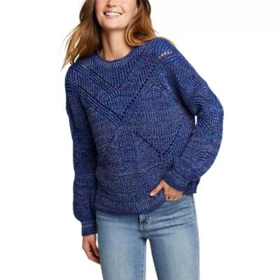 Eddie Bauer Women's Pullover Crewneck Shaker-Knit Sweater Cover